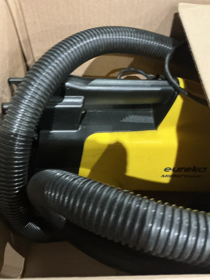 Condition photo showing As Is for eureka 3670m canister cleaner, lightweight powerful vacuum for carpets and hard floors, w/ 5bags,yellow yellow 3670m with 5 bags