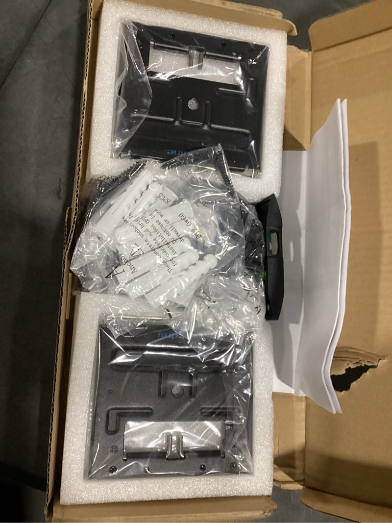 Condition photo showing New/Like New for ultra slim tv wall mount for 42 to 100 inch flat & frame tvs, only 0.31” low profile flat to wall tv mount, micro gap wall mount tv bracket, hold up to 176 lbs, blends in any interior