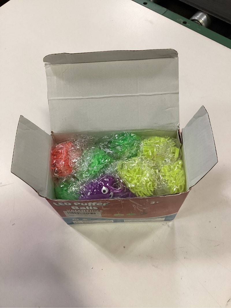 Condition photo showing New/Like New for 24 Pack Valentines LED Puffy Ball Toys ,Valentines Day Gifts with Valentine Cards Flashing Spiky Ball Toys Bulk Stress Relief School Classroom Prizes for Kids Boy Girl Exchange Gifts Party Favors