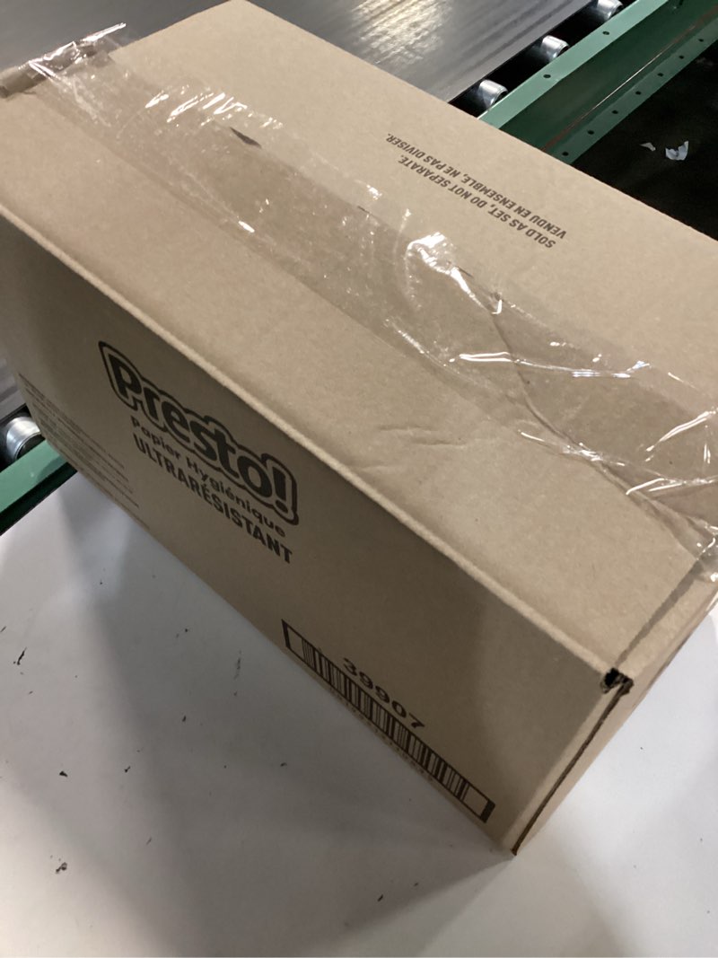 Condition photo showing New/Like New for amazon brand - presto! ultra-strong 2-ply toilet paper, 24 mega rolls = 120 regular rolls, 308 sheets per roll, unscented 308 sheet (pack of 24)