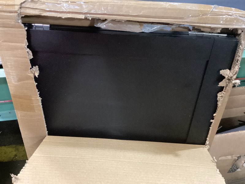 Condition photo showing As Is for chezerra a frame chalkboard sign, 40"x20" extra large sidewalk chalk board, wooden standing chalkboards set with markers, double-sided magnetic blackboard for cafés, weddings, party guide, black