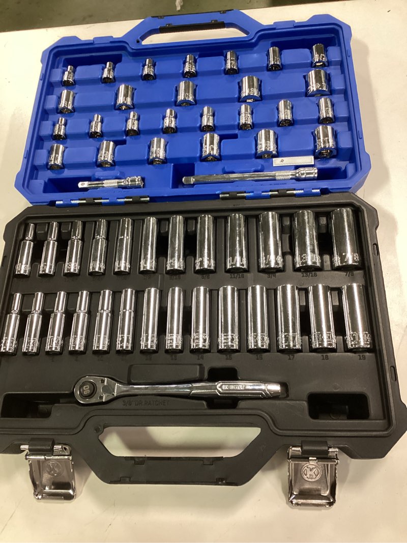 Condition photo showing Good Condition for Kobalt 55 -Piece Standard (SAE) and Metric Polished Chrome Mechanics