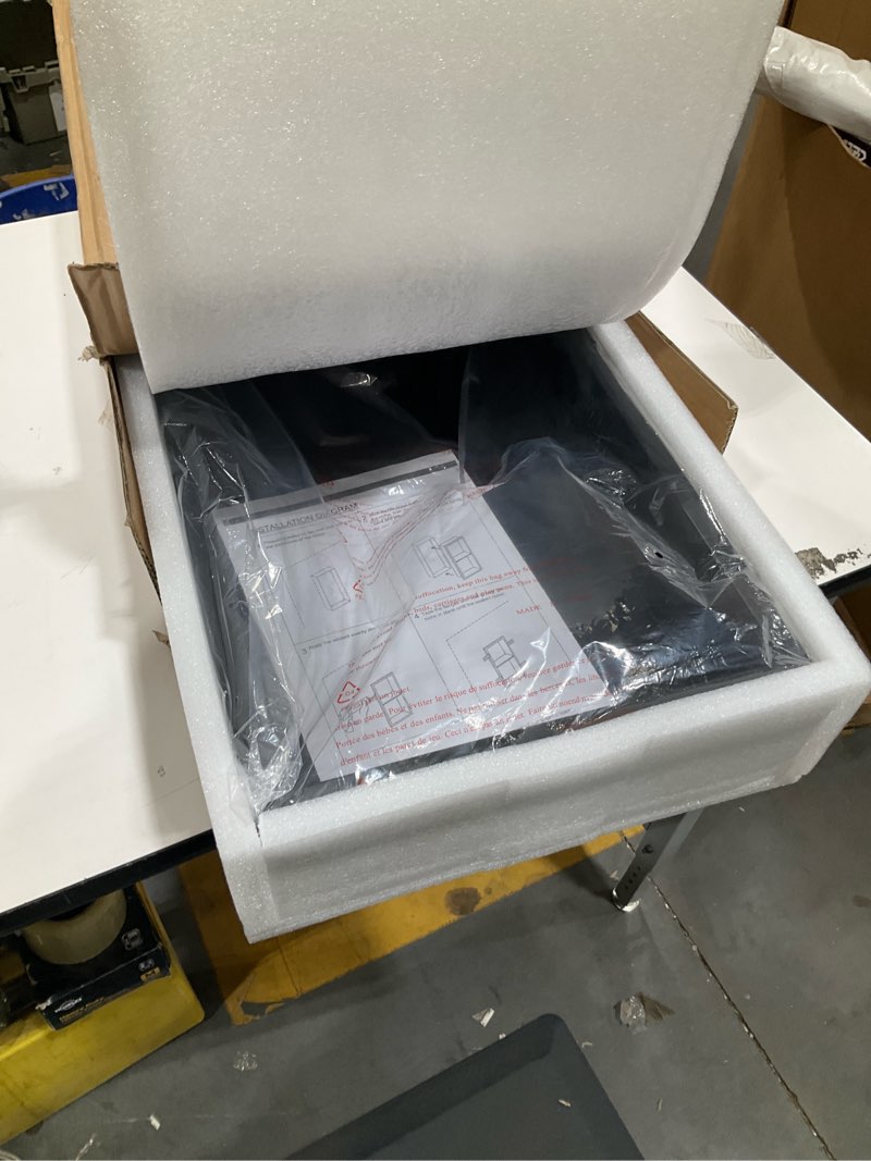 Condition photo showing Good Condition for acemiro shower niche no tile needed, 12" x 24"(outside size 13.4"x25.4") bathroom niche for shower wall, black stainless steel wall cabinet insert for bathroom, recessed 2-tier shelf 24" x 12" x 4" black