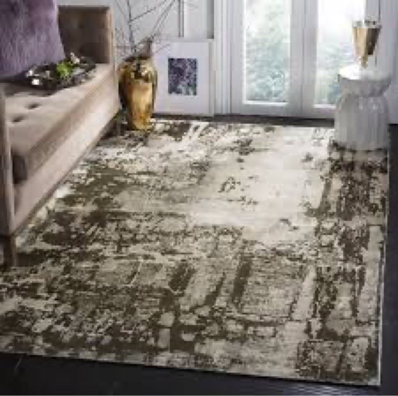 safavieh mirage collection area rug - 9' x 12', brown & silver, handmade modern abstract viscose, ideal for high traffic areas in living room, bedroom (mir268b) visit the safavieh store