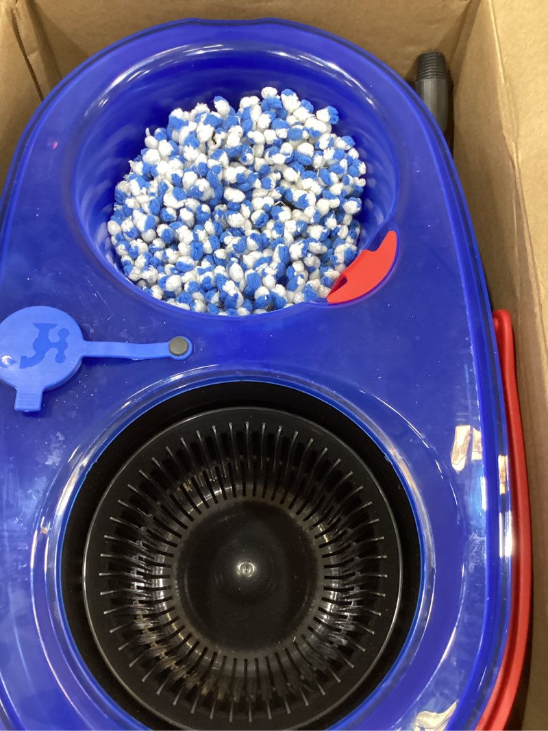 Condition photo showing As Is for o-cedar rinseclean spin mop & bucket system | clean with water | removes 99% of bacteria