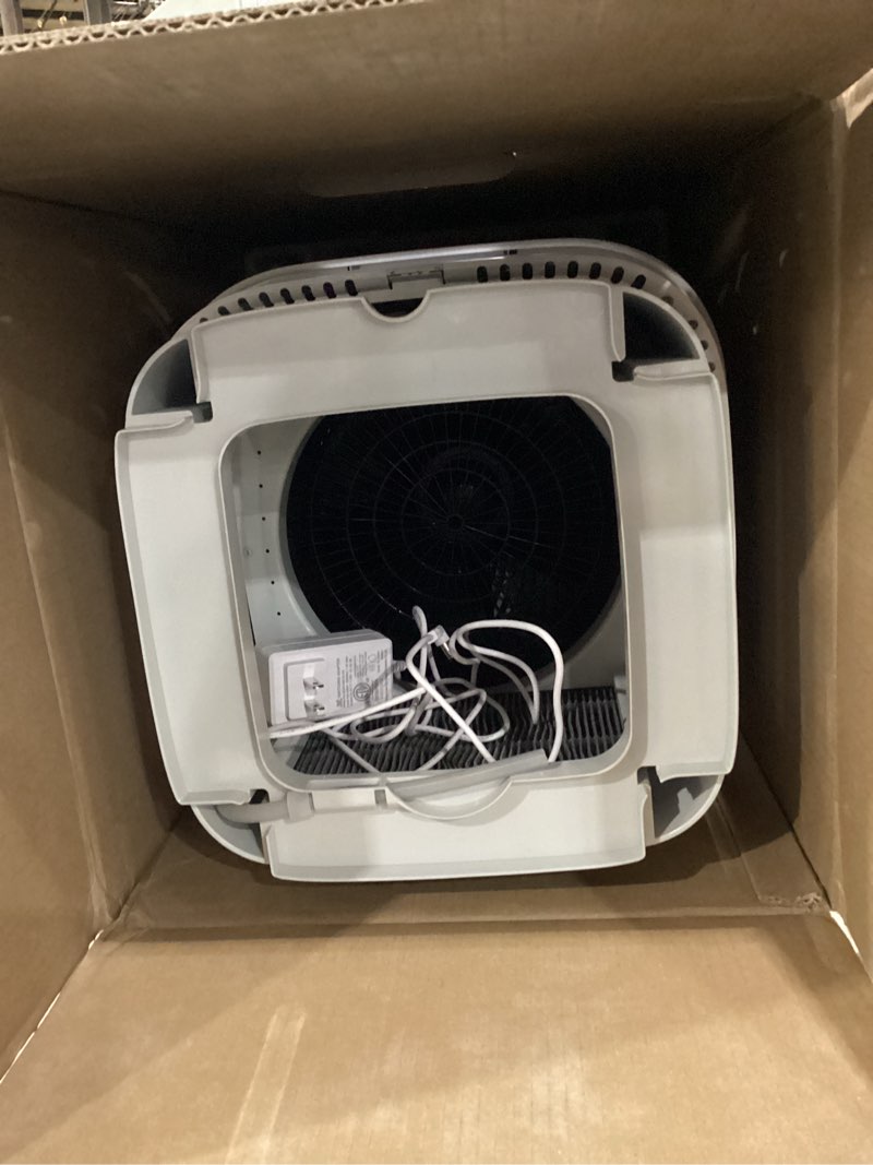 Condition photo showing As Is for USED NOT TESTED MISSING PIECES LEVOIT Superior 6000S Smart Evaporative Humidifiers for Home Whole House up to 3000ft², 6 Gal, Last 72-Hour, Premium Filter, Dry Mode, Wheels & Water Fill Hose & Foldable Storage - Quiet Sleep Mode Evaporative Humidifier 23L