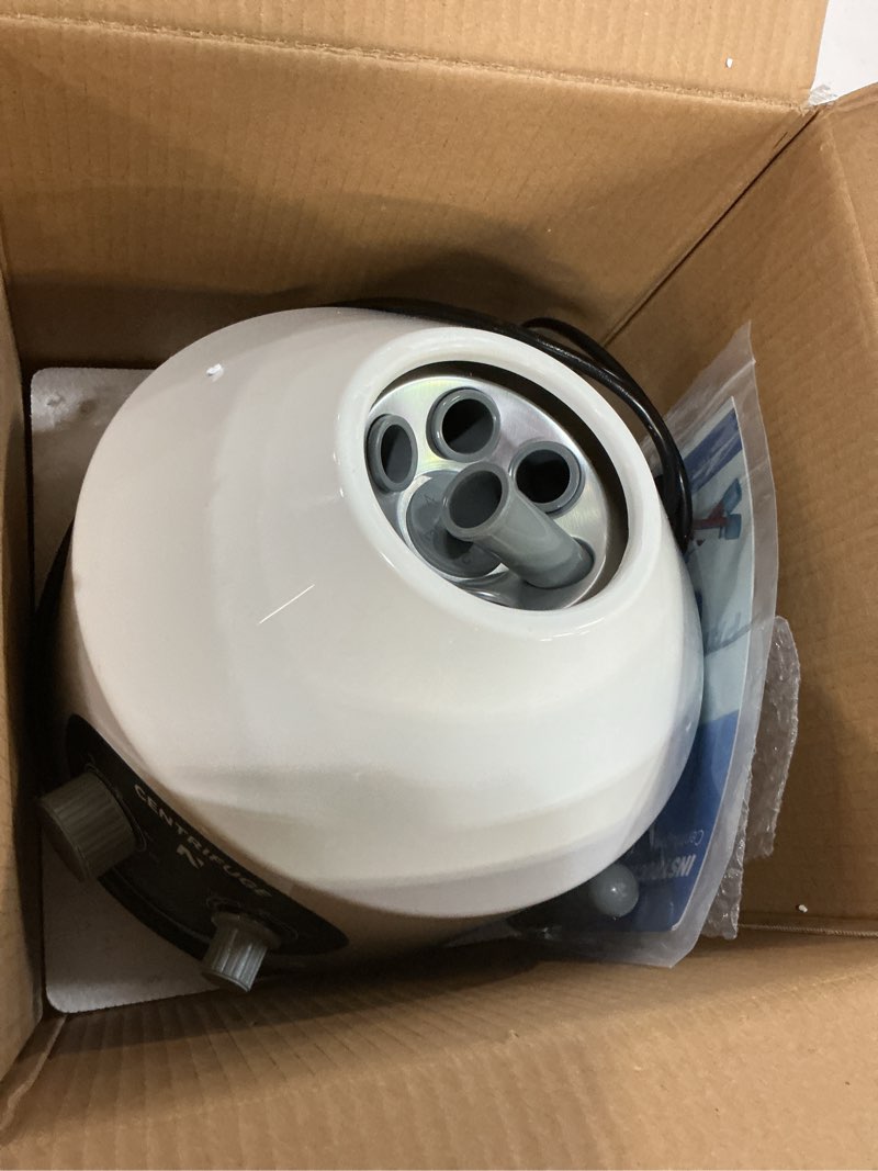 Condition photo showing As Is for NEWTRY Electric Centrifuge Machine Desktop Lab Benchtop Centrifuges with Timer & Speed Control 4000rpm Capacity 20ml×6 800D 110V US Plug, 60HZ