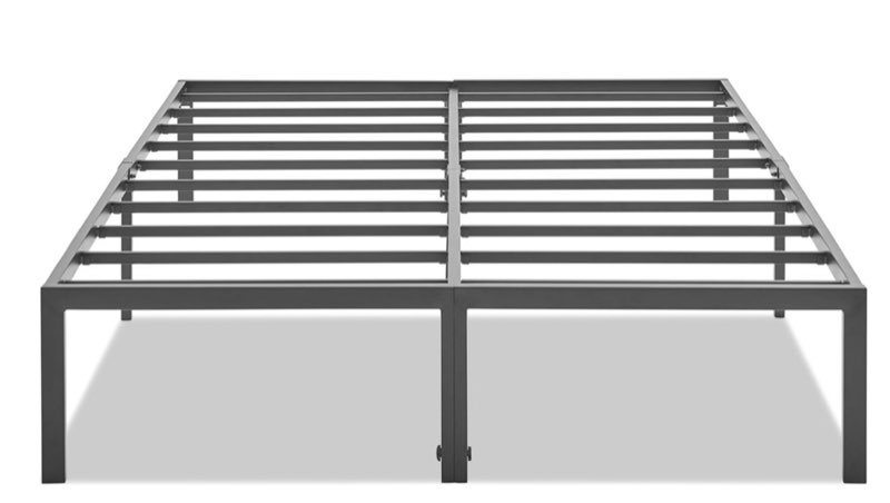 14-Inch Stabler Full Black Metal Platform Bed