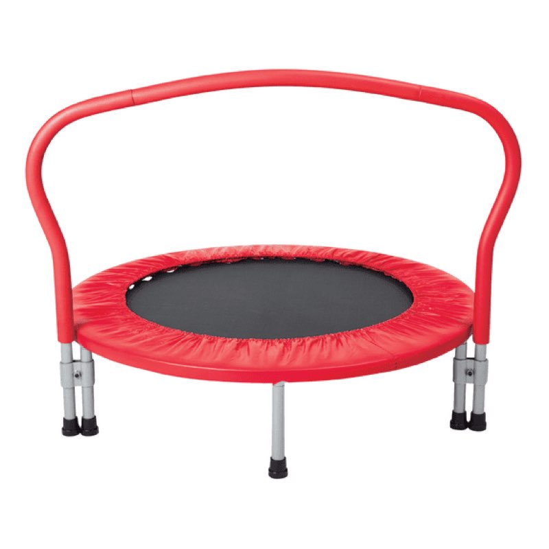 mini folding trampoline, 36 inch diameter, for kids 3+, by minnark