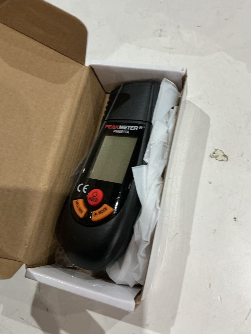 Condition photo showing Good Condition for wood moisture meter, with battery and lcd display, suitable for quick determination of moisture content of many types of logs, paper, plywood, plaster walls, floor coverings, etc.