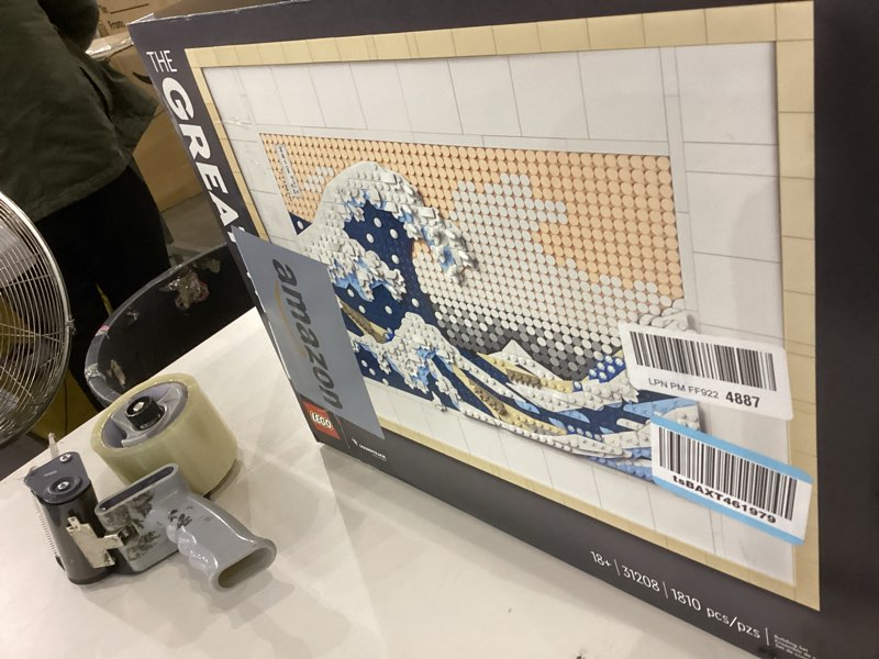 Condition photo showing New/Like New for LEGO Art Hokusai The Great Wave Framed Japanese Wall Art Building Set - Unique Wall Decor for Home, Room, or Office - Fun Activity for Adults, Ages 18+ - Gift for Men and Women - 31208 multi-color