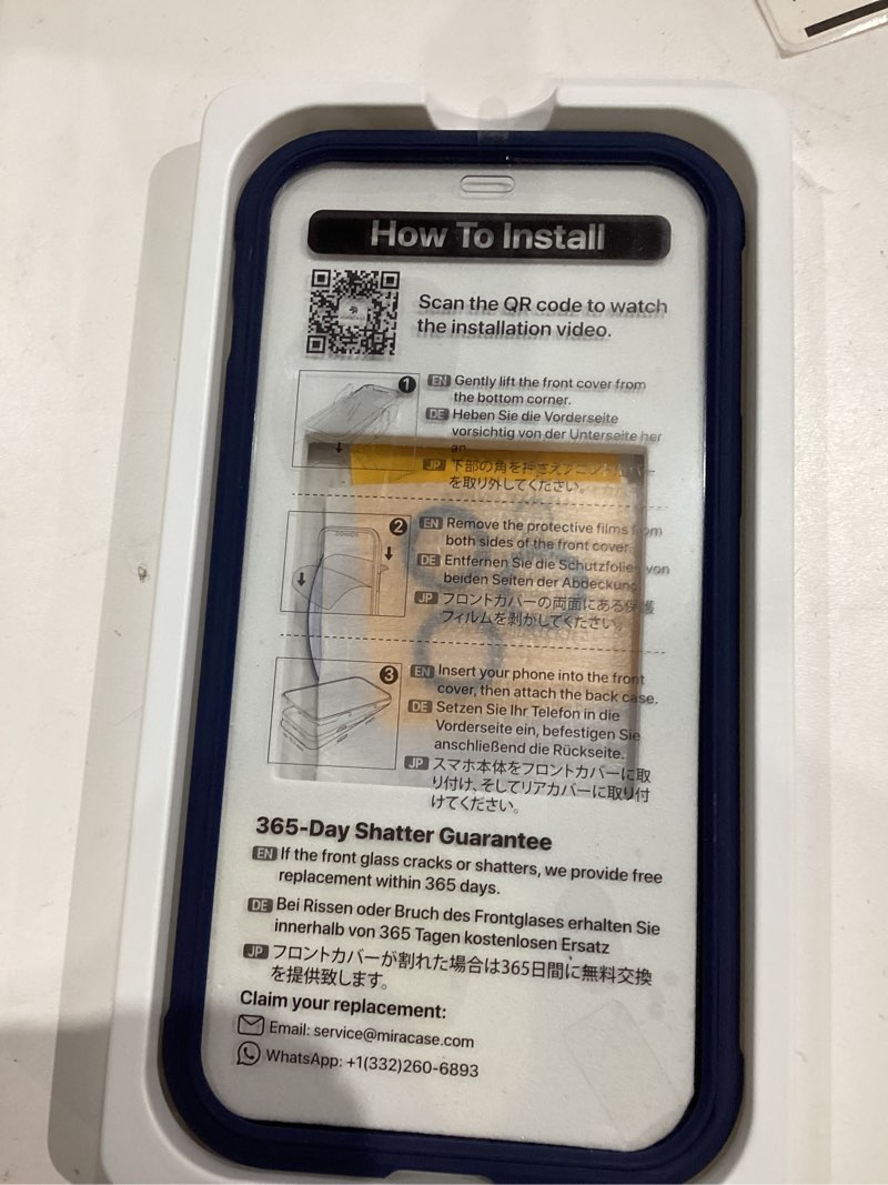 Condition photo showing Good Condition for miracase magnetic for iphone 12 pro max case [compatible with magsafe] full-body phone case with built-in glass screen protector& camera protector, military drop proof 12 pro max cover, blue iphone 12 pro max magnetic blue