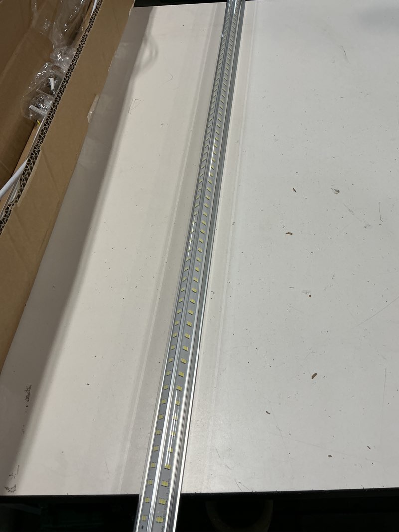 Condition photo showing Good Condition for aqiquut 3ft lights 36w 6500k 5000lm daylight,foot led shop lights 110v linkable clear cover integrated v-shape for shop garage warehouse workshop commercial bay lighting(2-pack) 3ft 6500k 2-pack