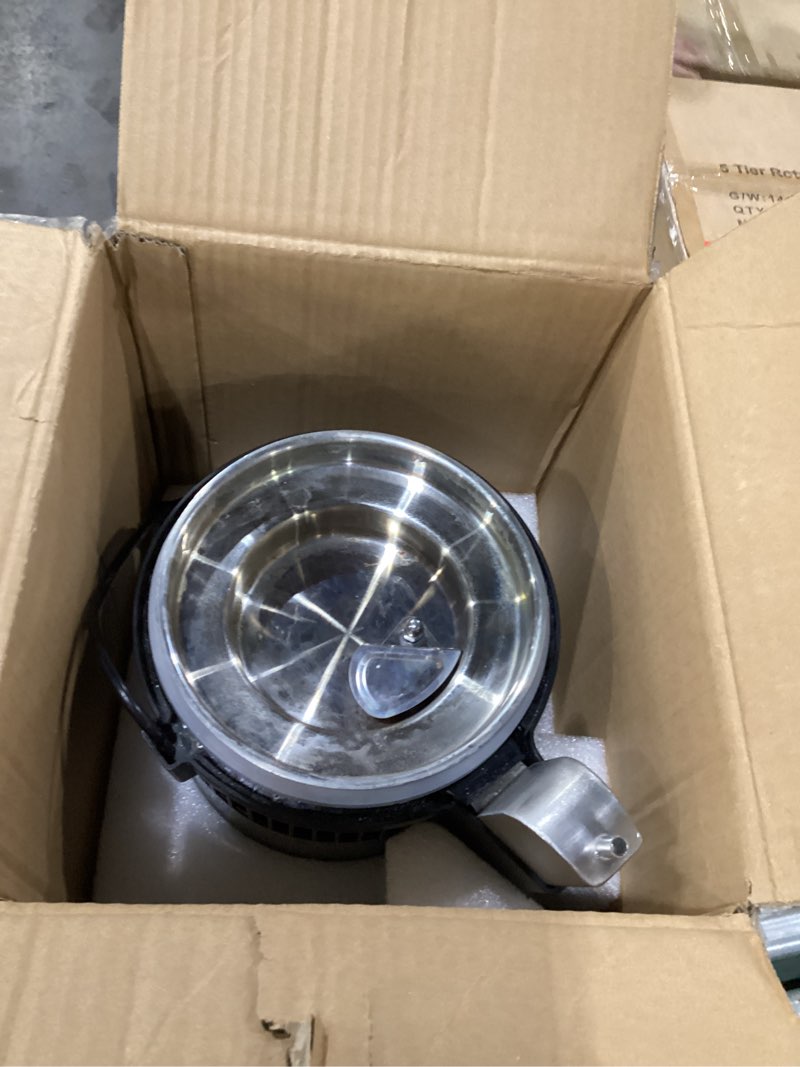 Condition photo showing As Is for co-z 1.1 gallon water distiller, 1750w countertop distilled water machine with glass container dual temperature display timer, 4l 304 stainless steel distilled water maker for home office travel more stainless steel-1750w