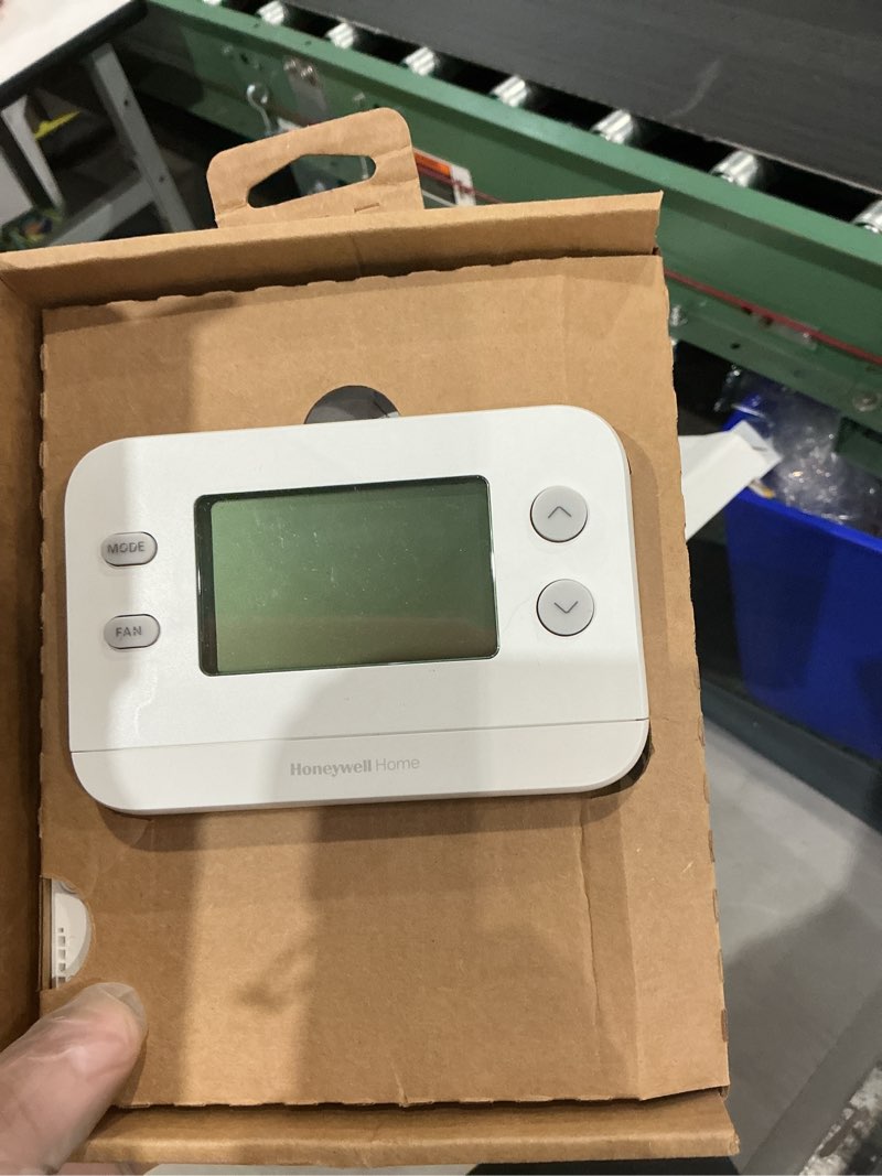 Condition photo showing Good Condition for honeywell thermostat, digital non-programmable thermostat, white