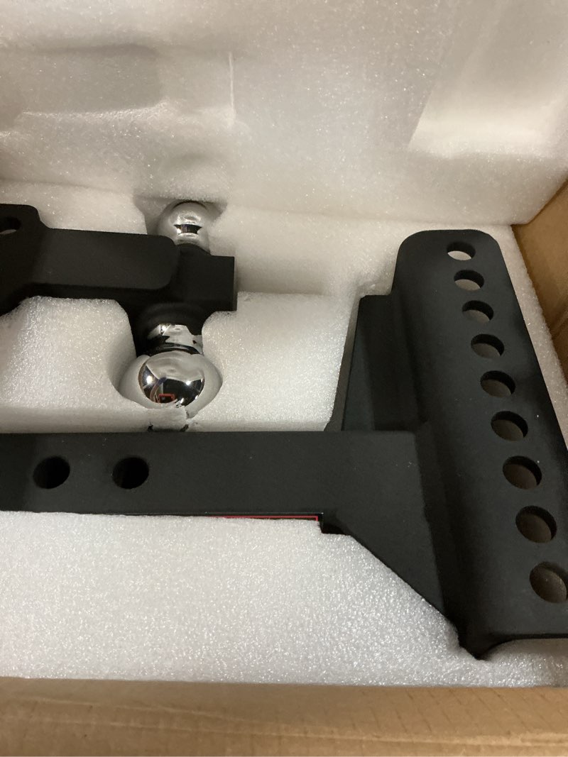 Condition photo showing Good Condition for TYT Adjustable Truck Trailer Hitch for 2 inch Receiver, 6" Drop/Rise Tow Hitch with Dual Balls (2" & 2-5/16"), 22,000 lbs GTW, 2,200 lbs TW, Includes Two Pin Locks & Hitch Tightener Dual Ball, 6" Drop/Rise, 2" Receiver