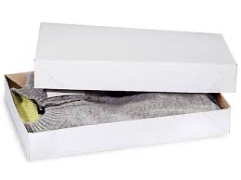 White clothes gift boxes