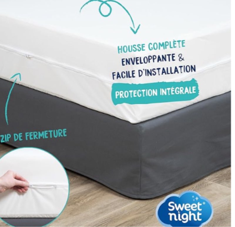 ( ( similar , ) Full Mattress Cover 180 x 200 cm | Waterproof and Micro Breathable Mattress Protector | Fully Protects Your Mattress | Zip Closure | Soft and Silent | Washable at 90°C