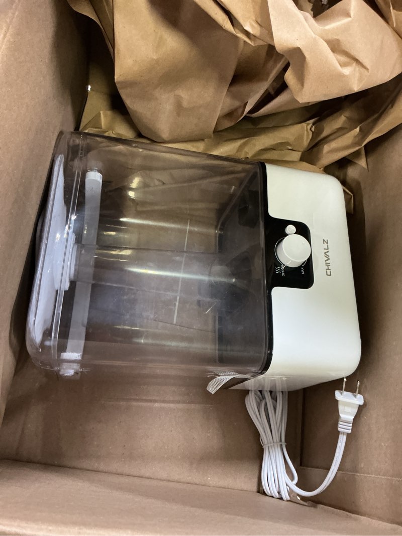 Condition photo showing Good Condition for chivalz humidifiers for bedroom, 6l cool mist humidifiers for baby nursery, 26db quiet, 50h runtime, top fill humidifier for large room, home, plants, nightlight, oil diffuser 1 pack white