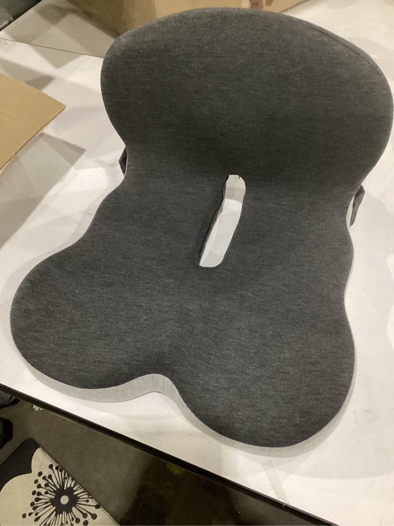 Condition photo showing Good Condition for zuamegumemory foam car seat cushion – ergonomic driver cushion for sciatica & tailbone pain, breathable non-slip car seat pad for car, office chair, wheelchair dark gray