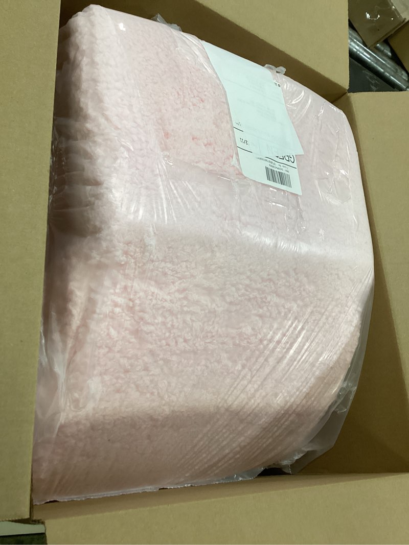 Condition photo showing As Is for Comfy Toddler Chair, 2-in-1 Toddler Couch Fold Out, Convertible Sherpa Sofa to Lounger for Boys & Girls, Pink Pink Medium