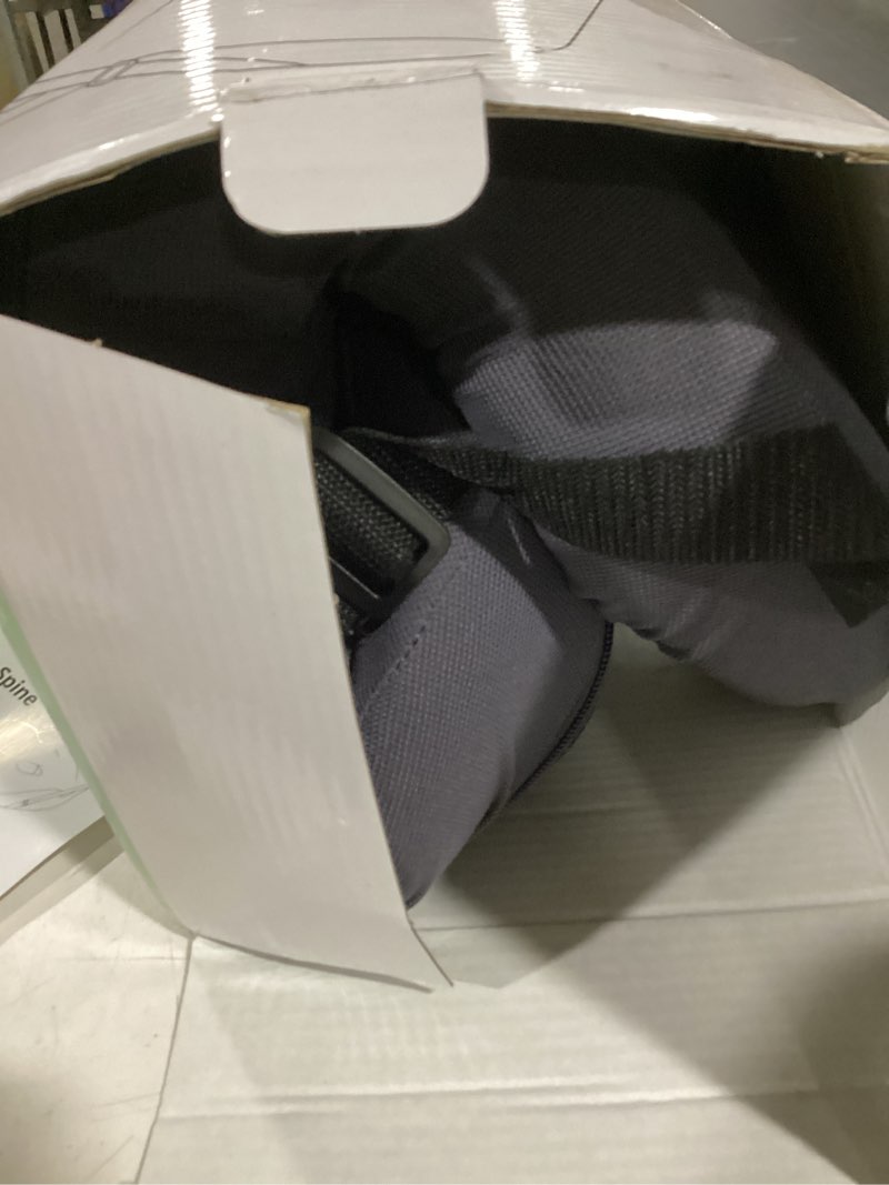 Condition photo showing Good Condition for One-Piece Memory Foam Seat & Back Cushion - Lumbar Support, Adjustable Strap, Non-Slip Bottom - Breathable Removable Cover for Office Chair, Car, Truck (Grey) Grey Universal Size