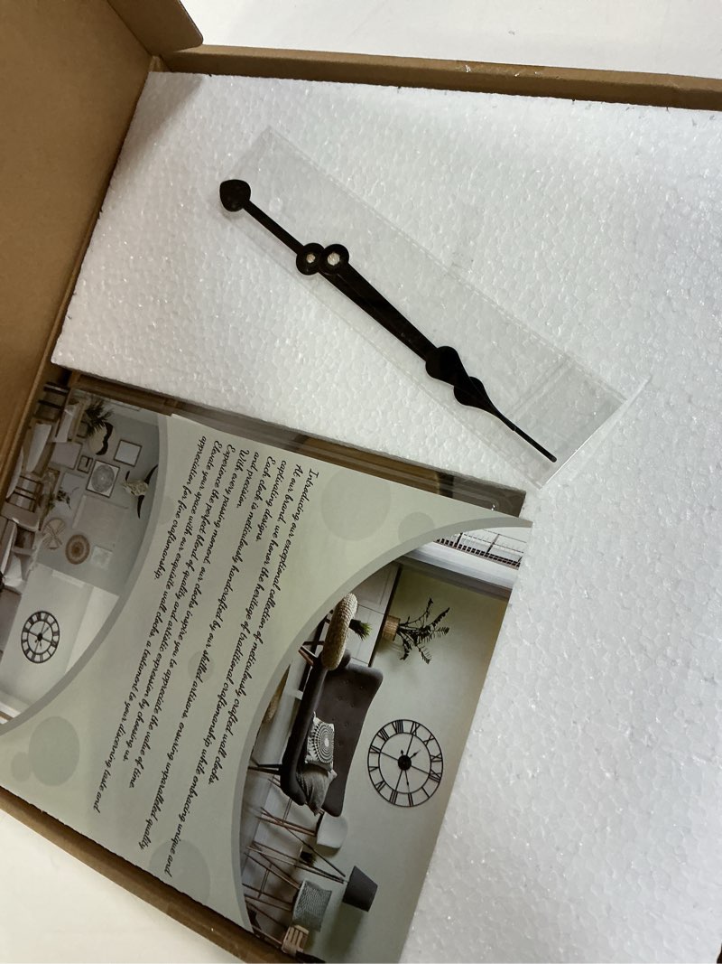 Condition photo showing New/Like New for Large Wall Clock - 40cm/ 16 Inches Silent Non-Ticking, Battery Operated, Gold Vintage Decorative Modern Metal Wall Clocks for Living Room, Bedroom, Office, Farmhouse Decor Gold 40CM