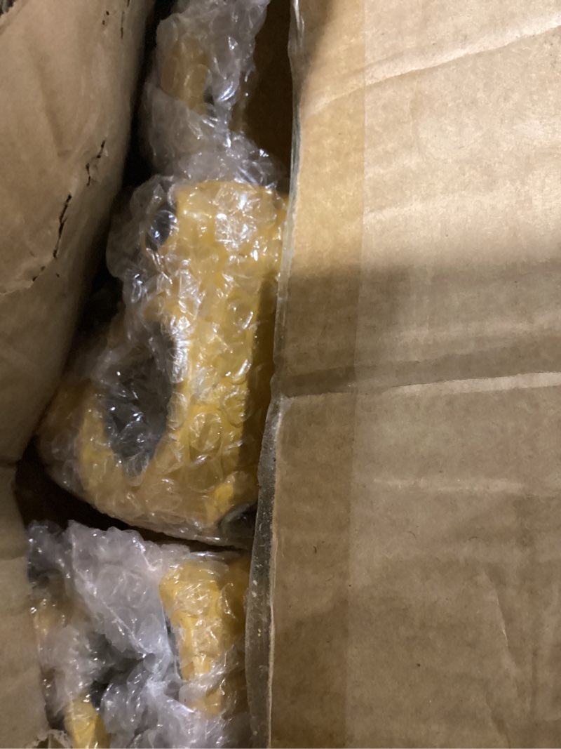 Condition photo showing Good Condition for 20" x 20" x 20" column protection guard, square-shaped pillar safeguard in galvanized steel yellow powder coating, easy-assemble barrier for warehouse pillars, pipes & equipment against vehicle impact