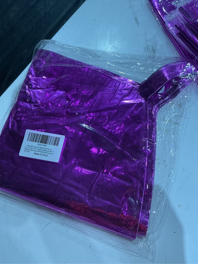 Condition photo showing Good Condition for purple))))square foil balloons 25 pcs metallic balloons waldrop for new year graduation birthday bridal shower party arch backdrop decorations