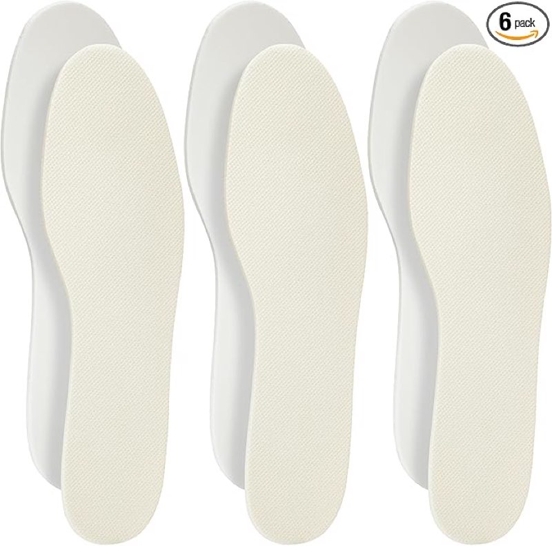 Comfwalk Shoe Filler Insert - Full Length Daily Latex Foam Shoe Inserts, Shoe Insoles for Shoes That are Too Big, 3 Pairs (EU 37, US Women 7 Men 4)