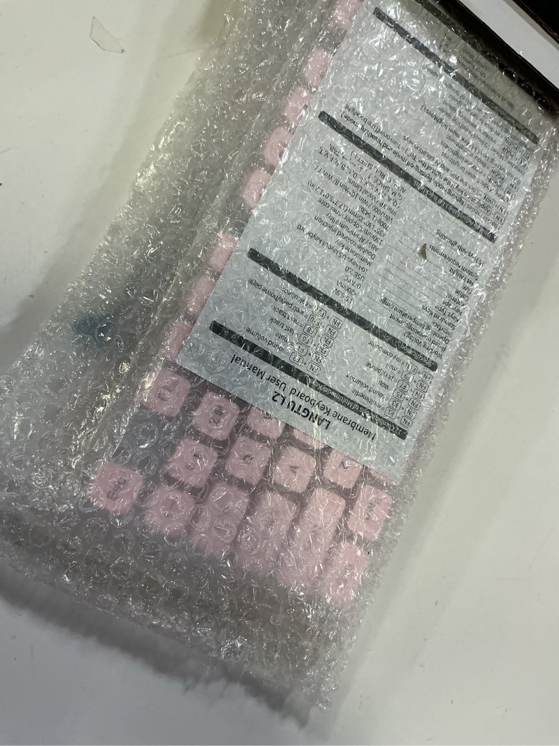 Condition photo showing Good Condition for LANGTU Computer Keyboard, Backlit LED Pink for Office, All-Metal Panel USB Wired Membrane, 25 Keys Anti-ghosting, 104 Keys Laptop Compatible