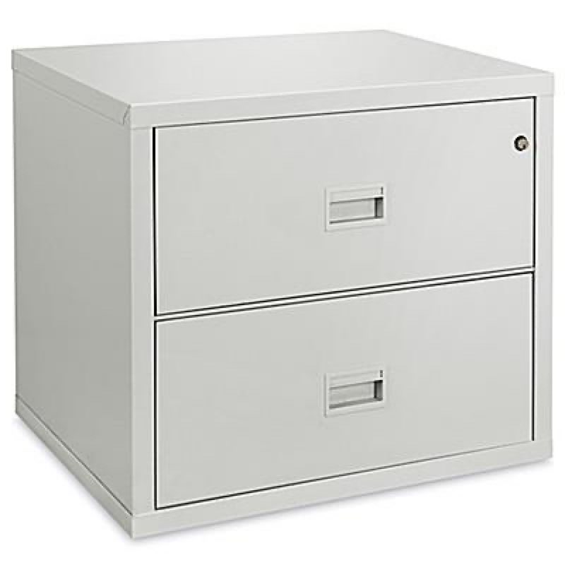 similar Gray filing cabinet with 2 drawers