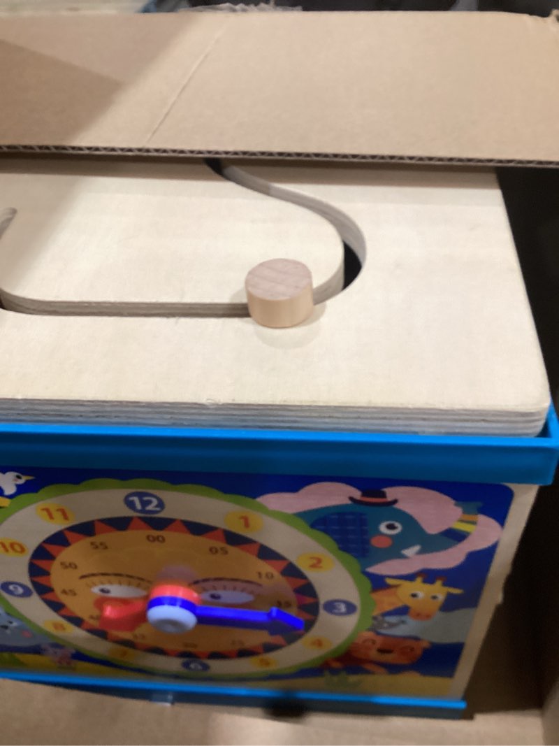 Condition photo showing New/Like New for Qilay Wooden Activity Cube for Toddlers (Large), 5 in 1 Multipurpose ABC-123 Abacus Bead Maze Shape Sorter | Early Educational Toy for Toddlers - First Birthday Present for Boys Girls