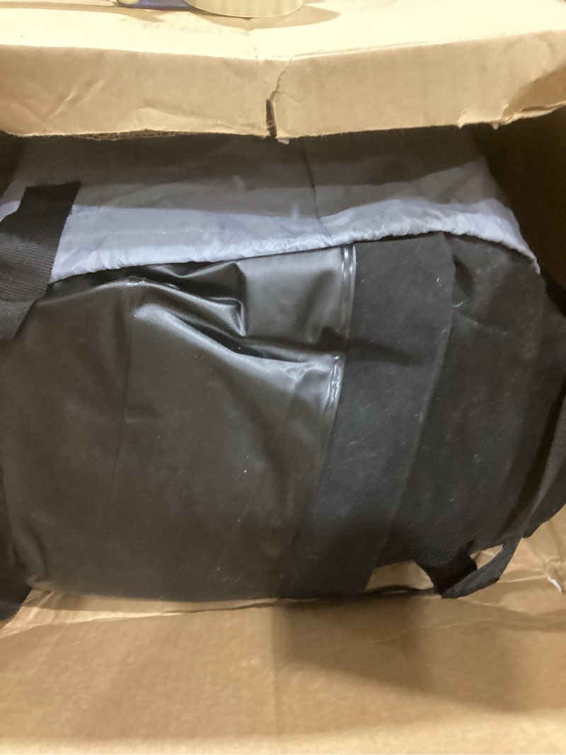 Condition photo showing As Is for king koil luxury california king size air mattress with built-in high-speed pump best for home, camping & guests, 20" double high airbed adjustable blow up mattress, waterproof, 1-year warranty black california king 20"