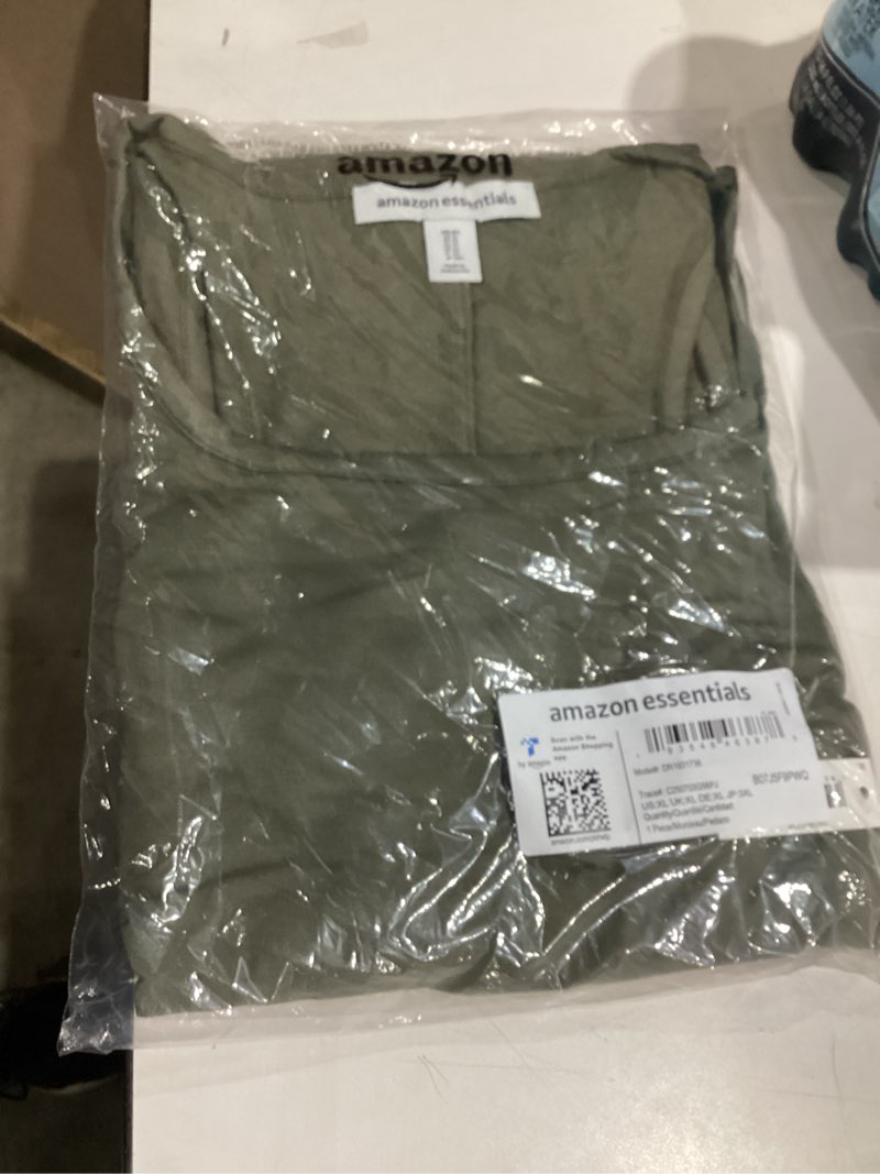 Condition photo showing New/Like New for Amazon Essentials Women's Supersoft Terry Racerback Maxi Dress (Previously Daily Ritual) Rayon Blend Olive X-Large