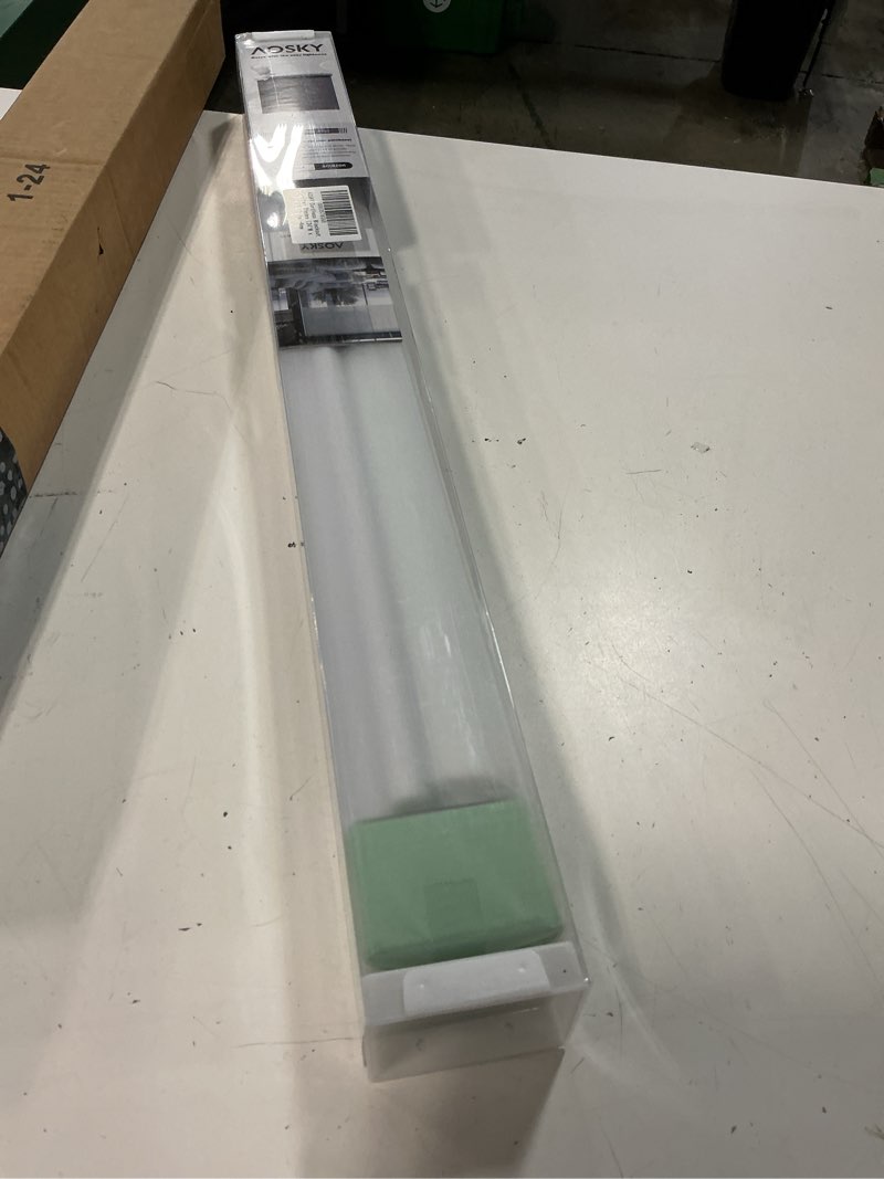 Condition photo showing New/Like New for aosky cordless roller shades blackout blinds for windows room darkening rolled up shades with spring system, uv protection window shades door blinds for home and office (24" w x 72" h,white) 24"w x 72"h white