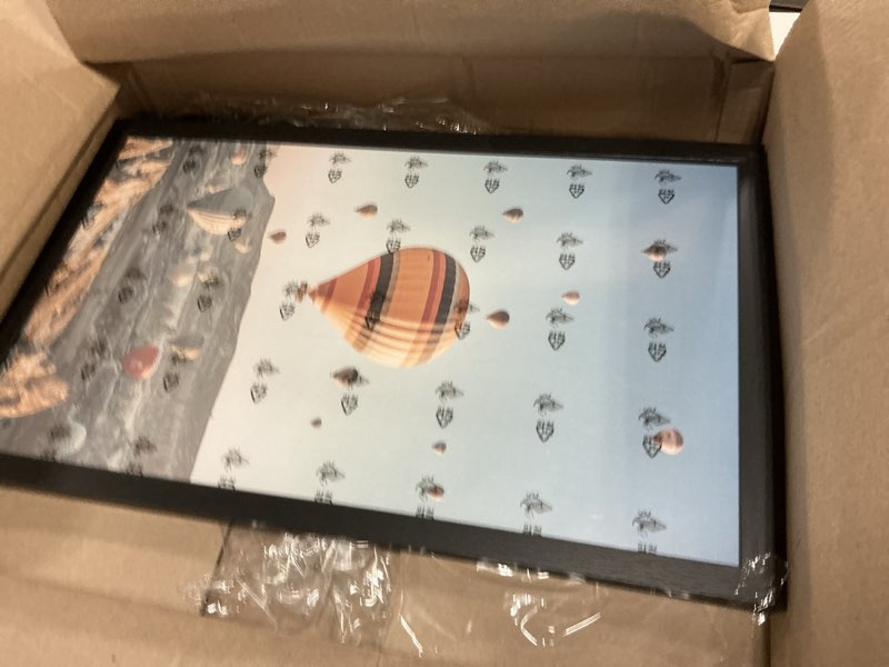Condition photo showing As Is for 13x22 picture frame black for poster photo picture, horizontal and vertical formats for wall hanging, 13 x 22 wall gallery poster photo frame for 13 by 22 photos posters, black black 13x22 inch