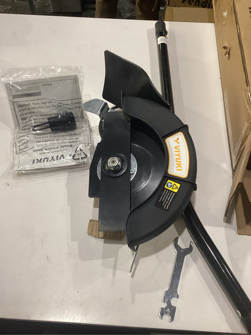 Condition photo showing Good Condition for 9-inch cutting blade lawn edger universal attachment for more brands of powerheads orange+black