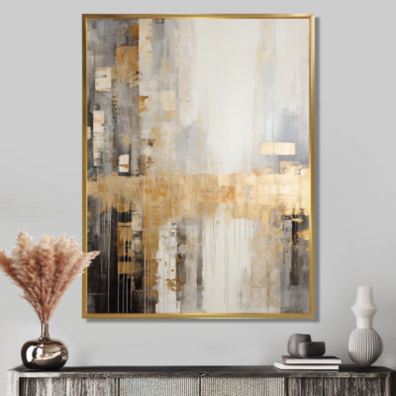 Wrought Studio 'Gold Sensibility Subtle Minimalism I' Wall Art 22.25x30.25
