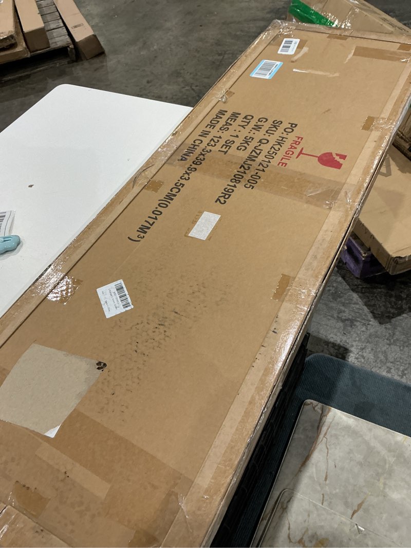 Condition photo showing Good Condition for giftgarden 47"x14" gold full length mirror aluminum framed, modern long wall mirror tall full-body, wall mounted or over the door hanging for bedroom closet bathroom, golden gold 47"l x 14"w