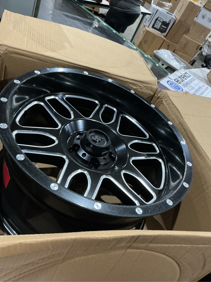 Condition photo showing Good Condition for new replacement rim 22x9inch 22 inch satin black with milled edge premium aluminum alloy wheel rims fit for escalade 1999-2025, fit for avalanche 1500 2002-2013, fit for blazer 1992-1994