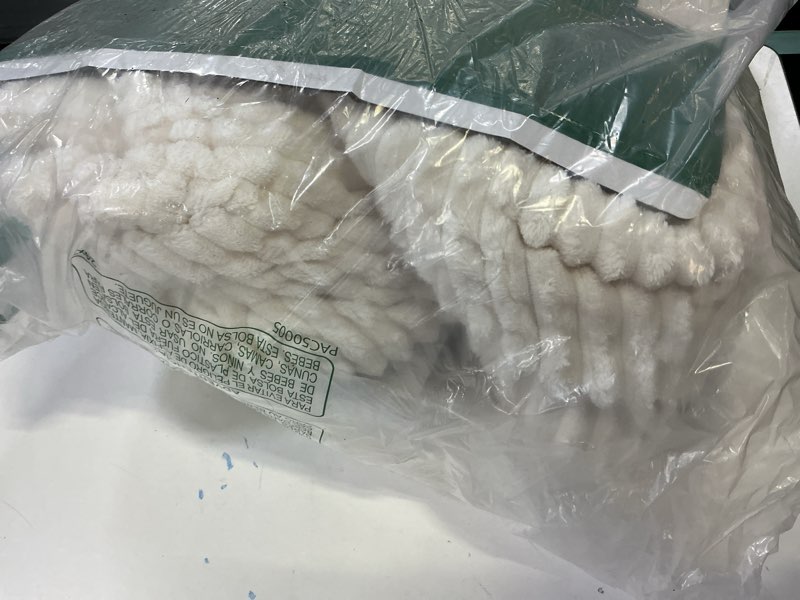 Condition photo showing As Is for Electric Blanket Full Heated Blanket Full Size- Striped Flannel & Thick Sherpa, 5 Heat Settings & 10 Hour Auto Off with FCC/ETL Certified, Overheat Protection & Machine Washable, White 72"x84" 05-white 72"x84"Full