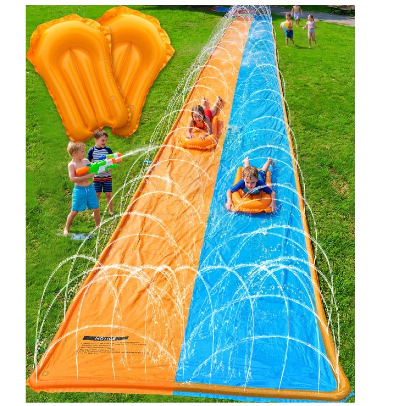 40ft slip and water slide, extra long slip n water slide for kids and adults, 2