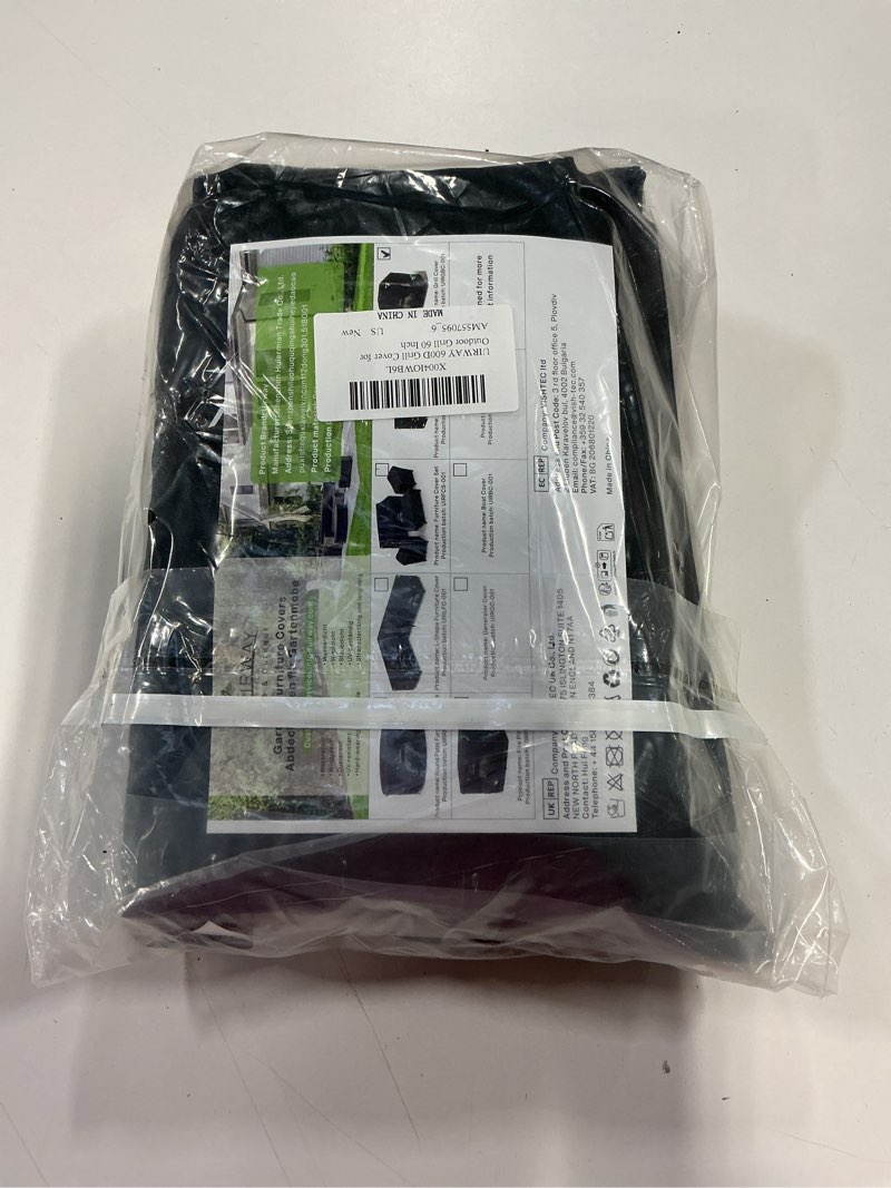 Condition photo showing New/Like New for UIRWAY Grill Cover for Outdoor Grill 60 Inch, 600D Heavy Duty Waterproof BBQ Cover, UV & Fade Resistant Gas Grill Covers with Reflective Strip and Air Vent, Black Upgraded 600D Polyester 60"L x 28"D x 44"H