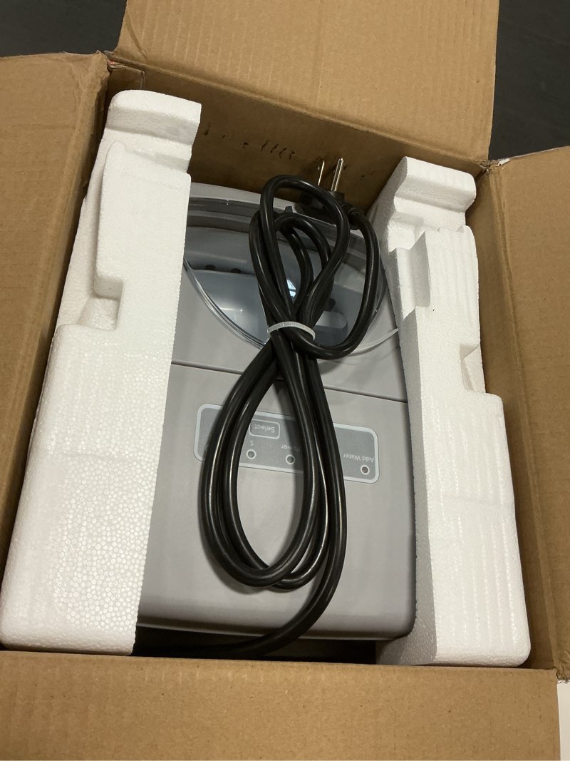 Condition photo showing As Is for Frigidaire 26 Lbs per Day Portable Compact Maker, Ice Making Machine, Stainless, Medium