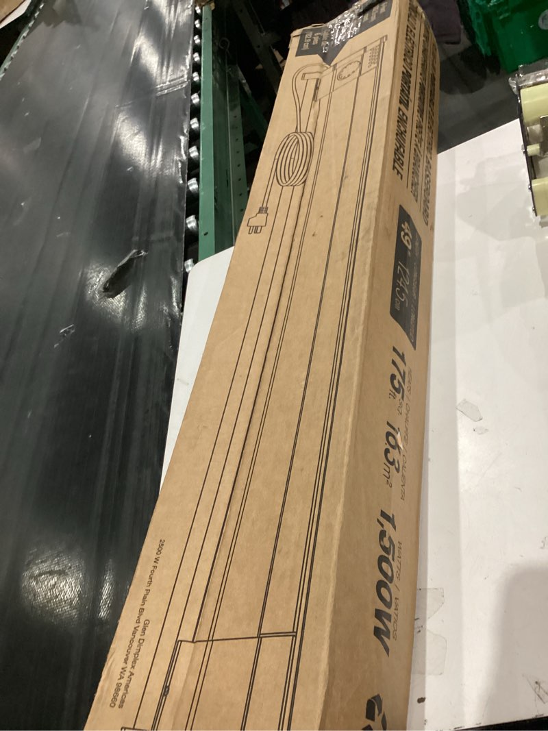 Condition photo showing As Is for (Similarly)Cadet F Series 49\" Portable Electric Baseboard Heater (Model: 4P1500W, Part: 05601), 5120 BTU, 120 Volt, 1500 Watt, White