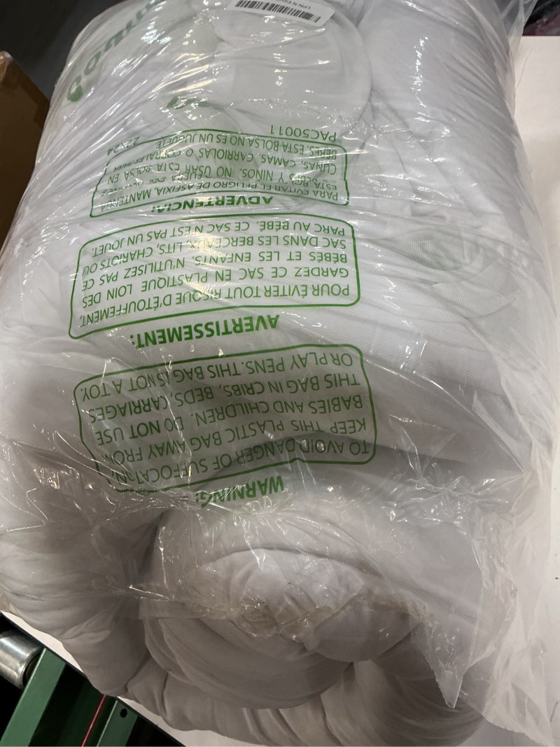 Condition photo showing As Is for niagara sleep solution ultra soft full size mattress topper - viscose made from bamboo pillow top mattress pad for back pain relief - naturally cooling for hot sleepers, green full 1 green