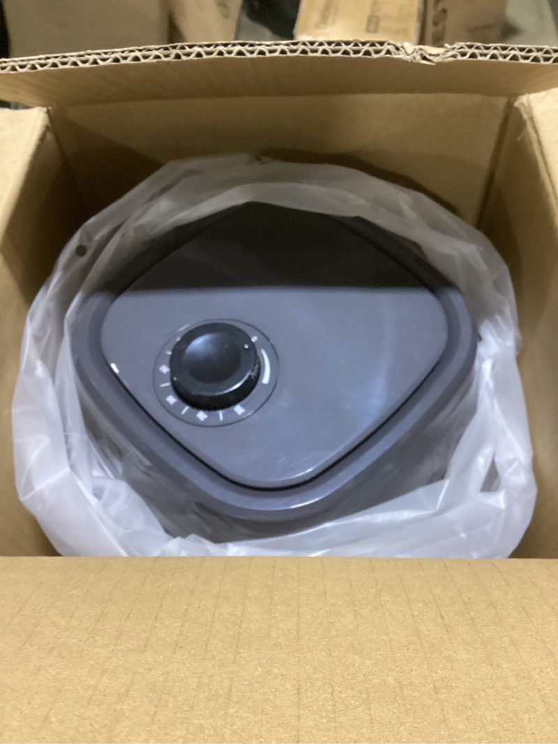 Condition photo showing Good Condition for Chefman TurboFry 2-Quart Air Fryer, Dishwasher Safe Basket & Tray, Use Little to No Oil For Healthy Food, 60 Minute Timer, Fry Healthier Meals Fast, Heat And Power Indicator Light, Temp Control, Grey Grey 2 Quart Air Fryer