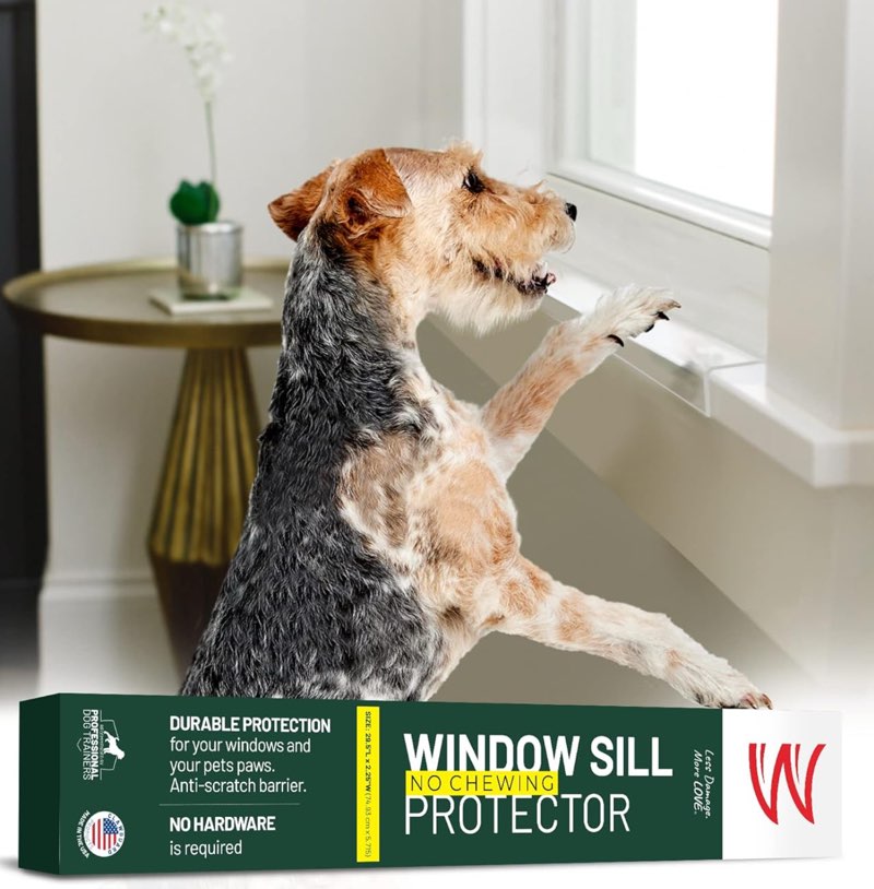 CLAWGUARD Window Sill Protector - Strong Transparent Protection for pets Scratching, Chewing, Slobbering & Clawing on Window Sills. Keep Paws Safe and Home Clean. (Crystal Clear 35.5 in. x 5.25 in.)