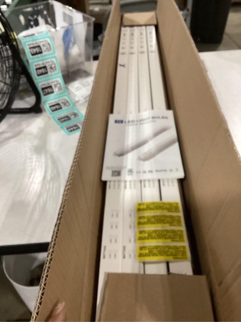 sunco 10 pack t8 led bulbs 4 foot, tube light bulbs ballast b, 48 inch fluorescent replacement, 2200 lm,daylight, single ended power, type b, frosted lens ul 10 count (pack of 1) white 5